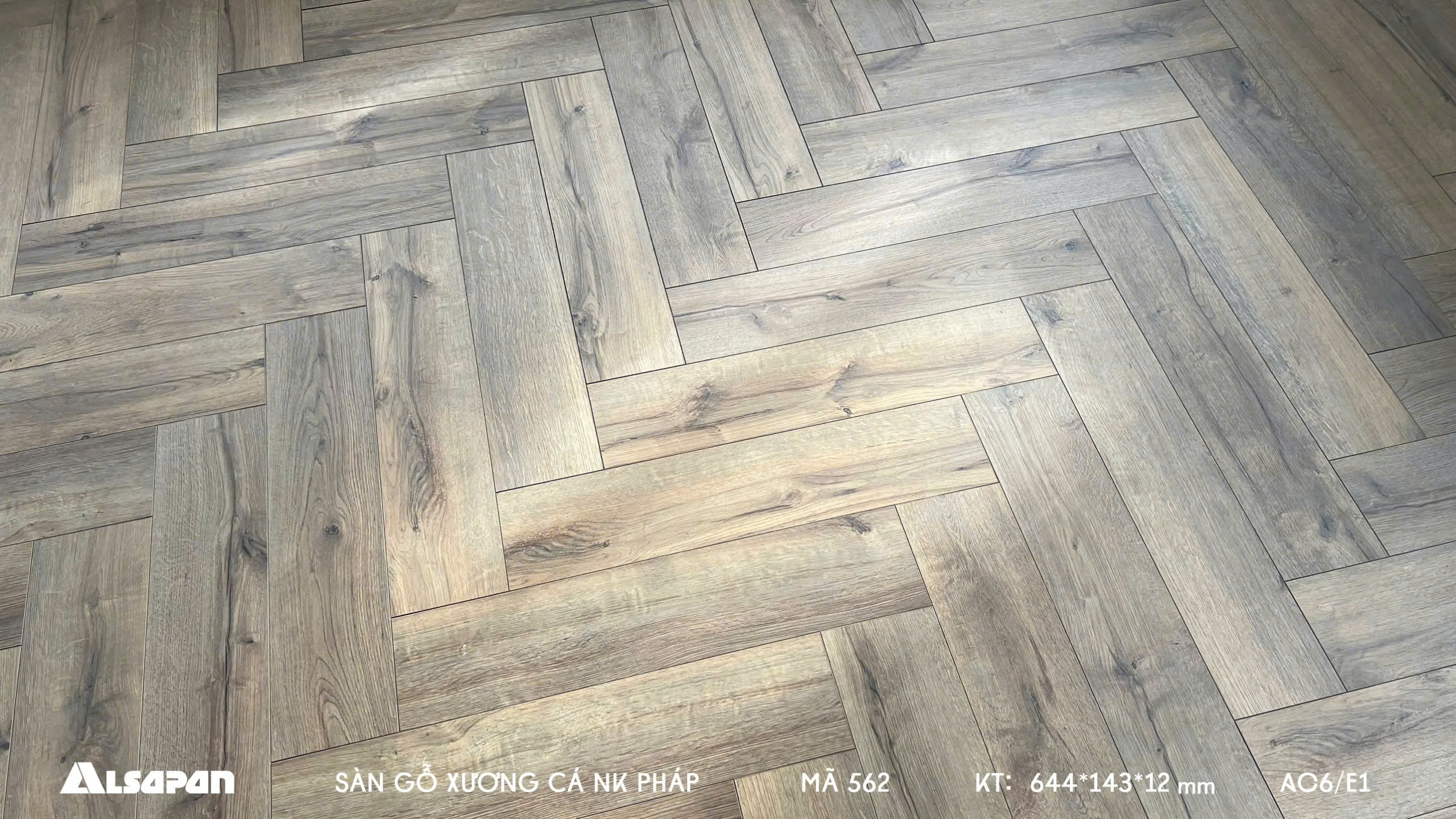 Sàn gỗ xương cá Alsa 12mm 562