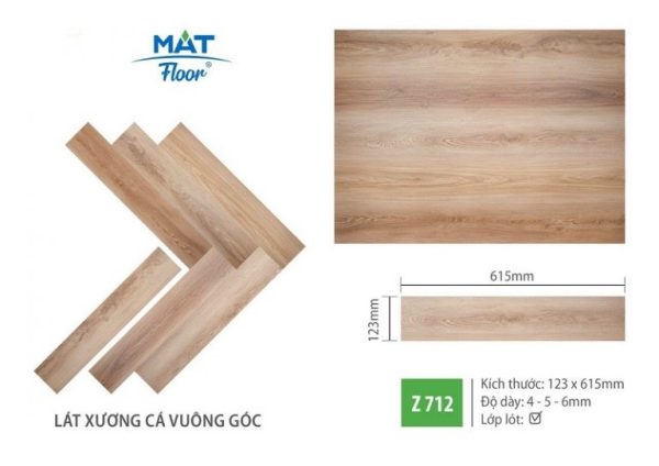Sàn Nhựa Xương Cá Mat Floor 4mm Z712