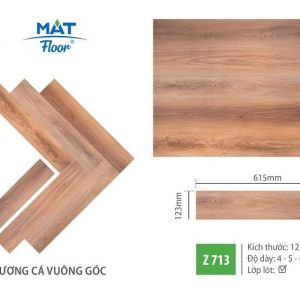 Sàn Nhựa Xương Cá Mat Floor 4mm Z713