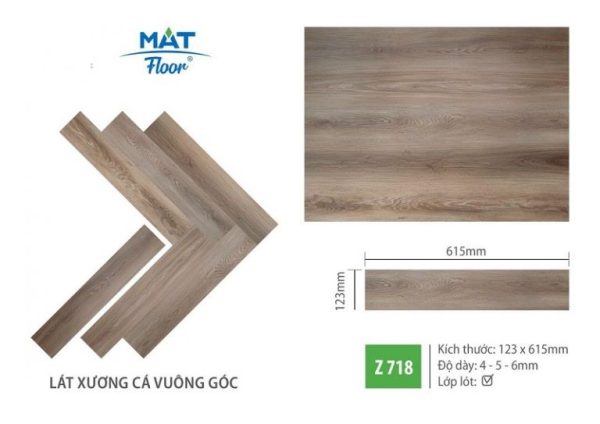 Sàn Nhựa Xương Cá Mat Floor 4mm Z718