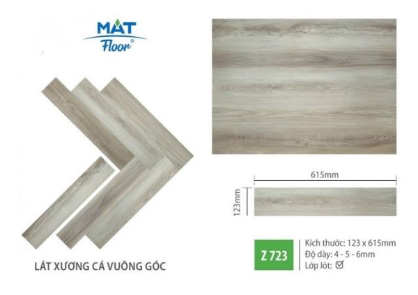 Sàn Nhựa Xương Cá Mat Floor 4mm Z723