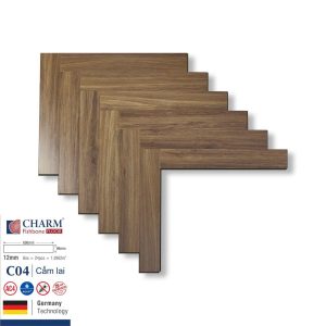 Sàn Gỗ Charm Xương Cá 12mm Cốt Xanh C04