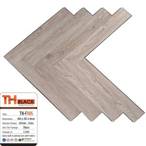 Sàn Gỗ TH Black Xương Cá Cốt Đen 8mm TH-F805