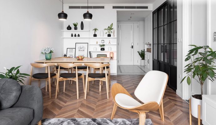 Sàn Gỗ Vân Xương Cá Lamton