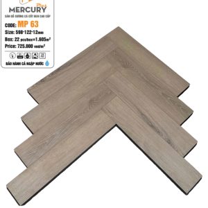 Sàn Gỗ Xương Cá Cốt Đen Mercury Plus MP 63