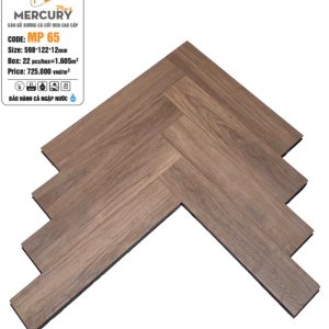 Sàn Gỗ Xương Cá Cốt Đen Mercury Plus MP 65