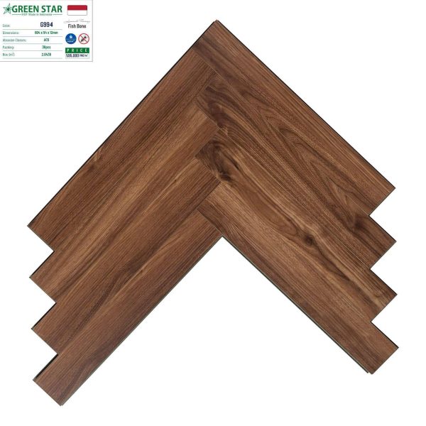 Sàn gỗ xương cá Green Star G994-12mm