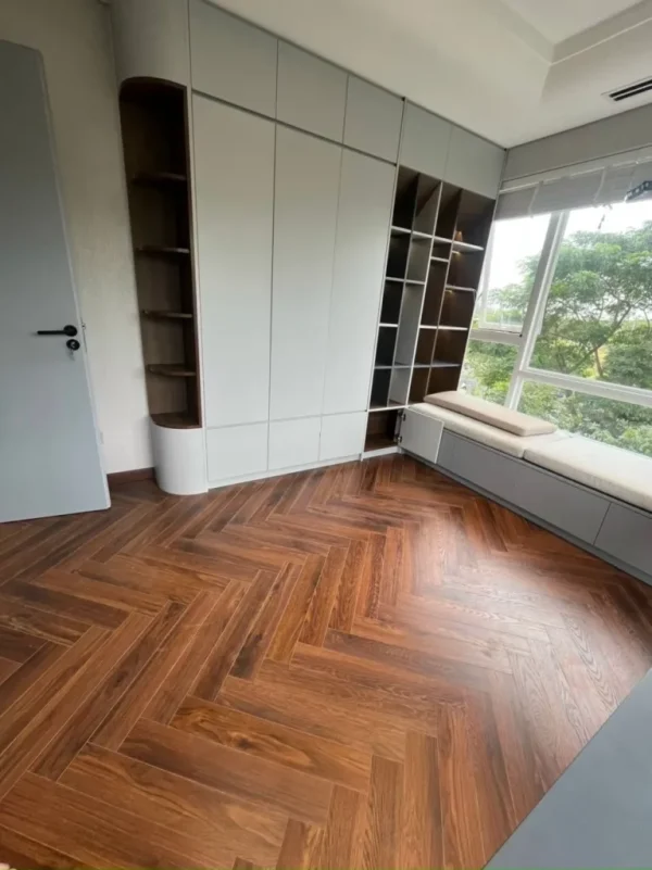 Sàn Gỗ Xương Cá Acacia 8mm A809 Cốt Xanh