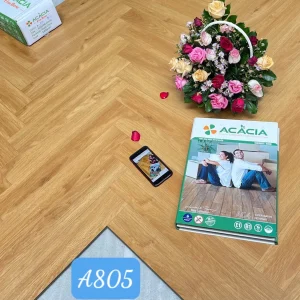 Sàn Gỗ Xương Cá Acacia 8mm A805 Cốt Xanh