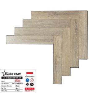 Sàn gỗ cốt đen xương cá Black Star B7901