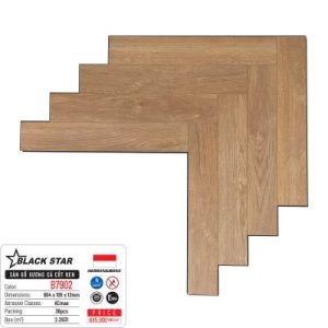 Sàn gỗ cốt đen xương cá Black Star B7902