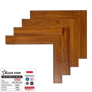 Sàn Gỗ Xương Cá Cốt Đen Black Star B7908