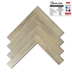 Sàn gỗ cốt đen xương cá Black Star B7901